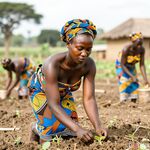 Femmes des villages africains de l'IA